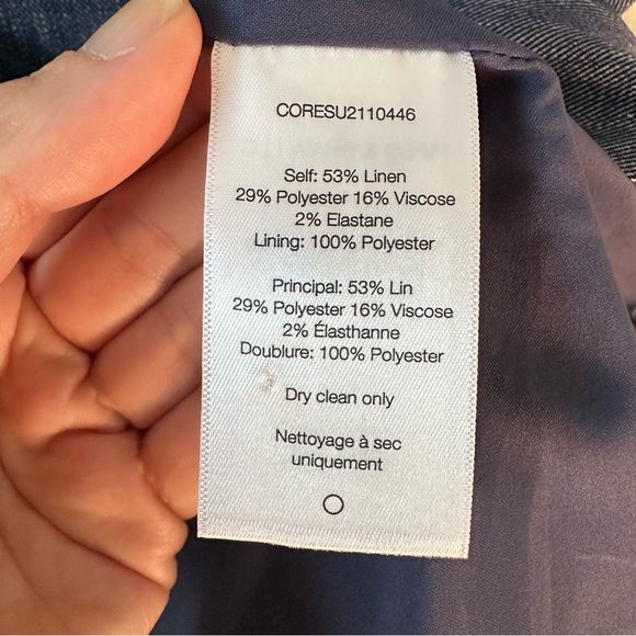 NWT VERONICA BEARD Tamara Linen Vest in Blue Melange SZ US 8 - Picture 8 of 10